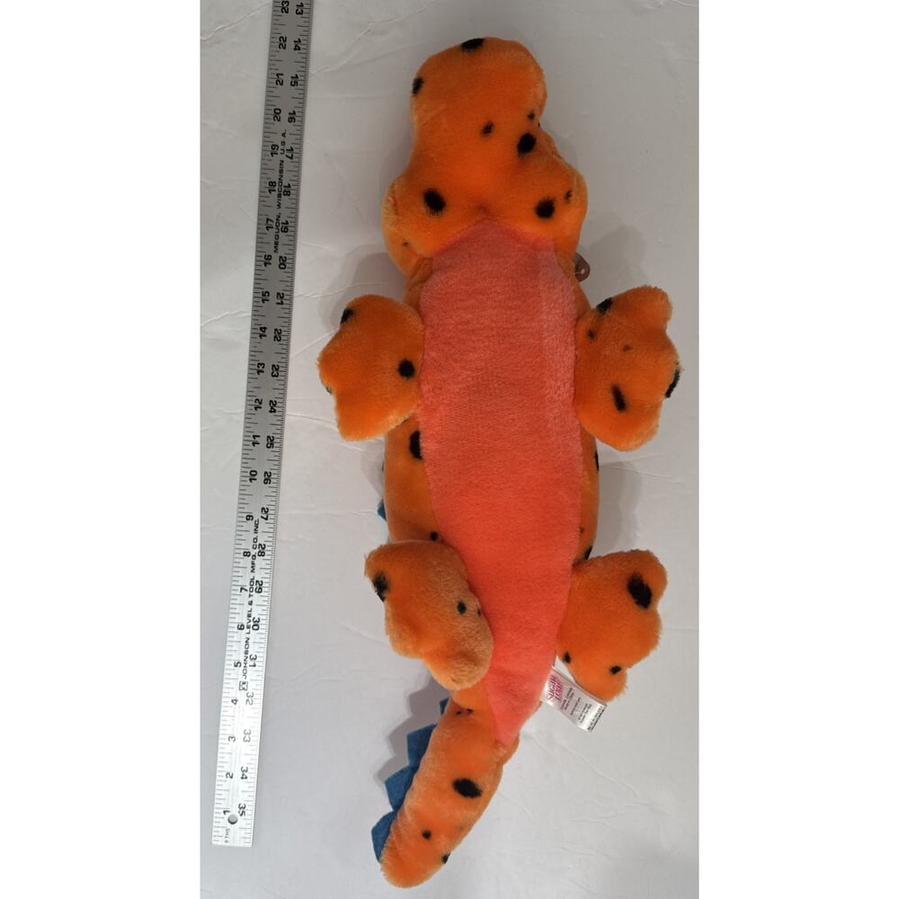 Vtg Suagar Loaf Orange Alligator Plush 21” Long Plastic 3D Eyes W/tags - Picture 2 of 12